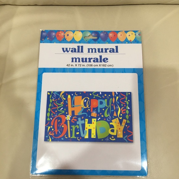 Party Supplies Happy Birthday Wall Mural Poshmark